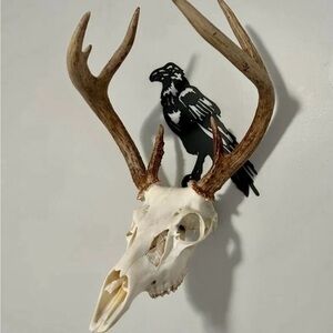 New deer hanger for European skull mounts crow metal decor hunting/taxidermy